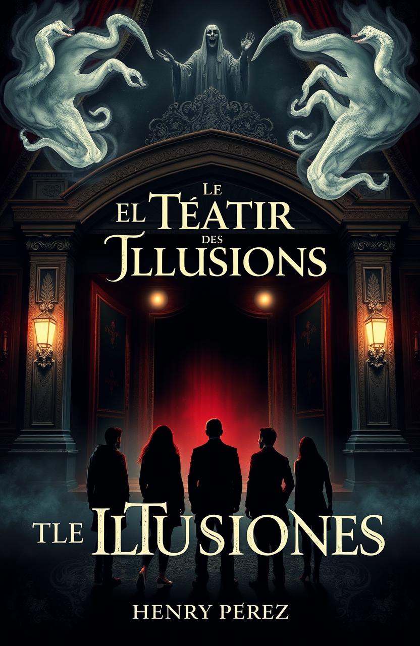 A captivating book cover for 'El Teatro de las Ilusiones' by Henry Pérez