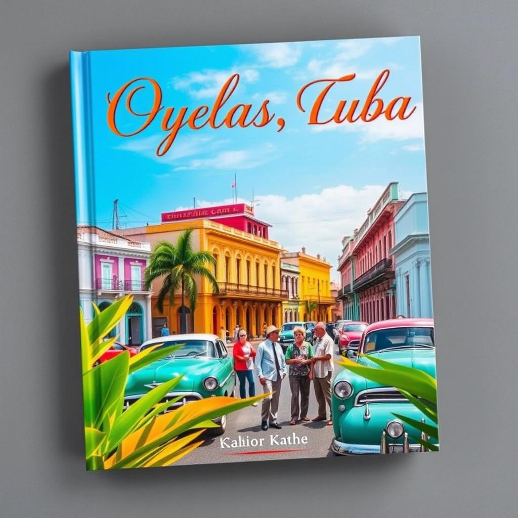 A captivating book cover for a photography collection titled 'Oyelas, Cuba'