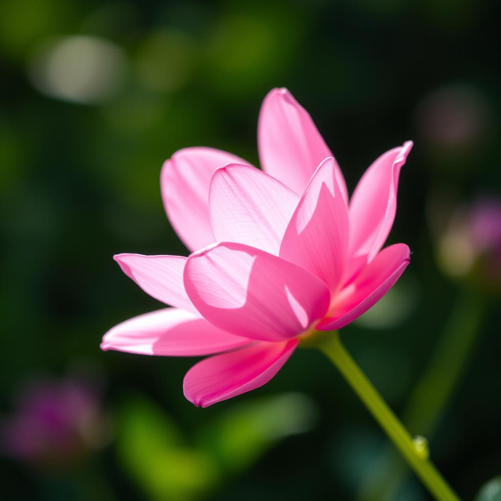 A close-up of a beautifully detailed pink flower, showcasing its delicate petals with a soft gradient of pink hues