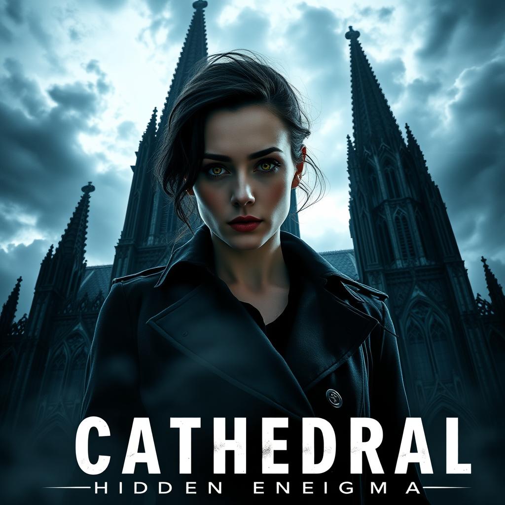 A stunning movie poster for 'CATHEDRAL HIDDEN ENIGMA'
