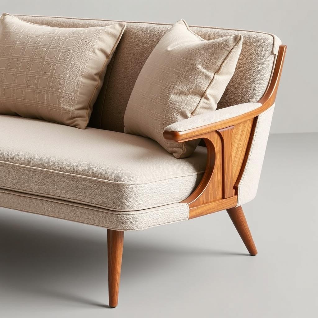 A timeless, elegant seat design that blends modern aesthetic with classic elements