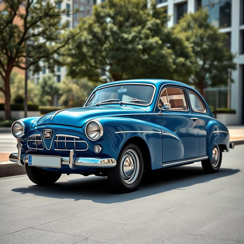 A beautifully designed car featuring a timeless Seat Ritmo model with sleek curves and vintage flair