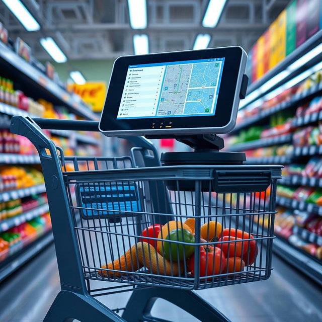 Revolutionary Shopping Cart with Built-in Scanner
