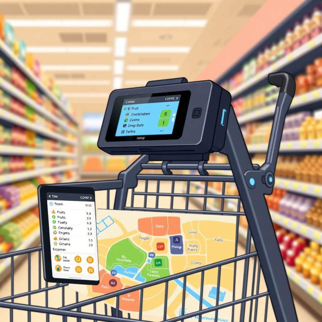 Revolutionary Shopping Cart with Built-in Scanner