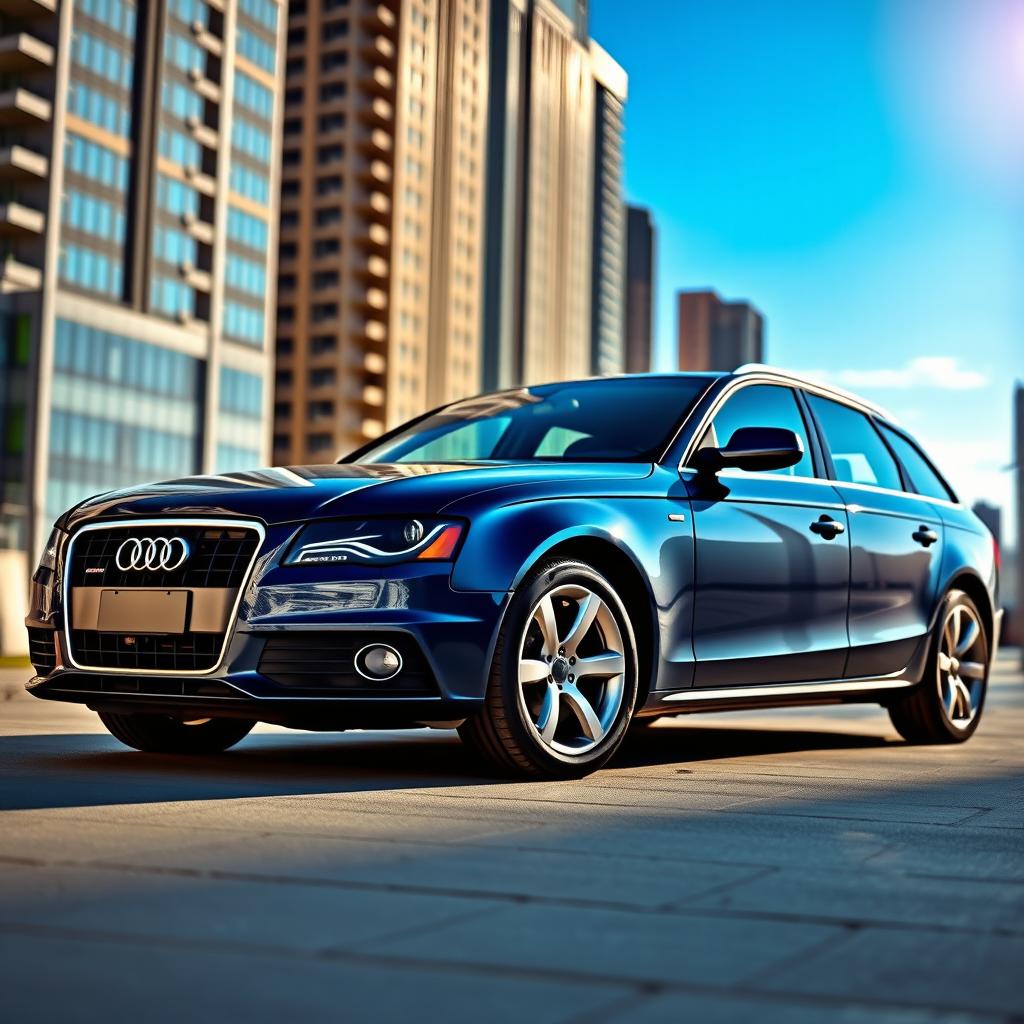 A sleek and stylish 2010 Audi A4 B8 Avant parked in an urban environment