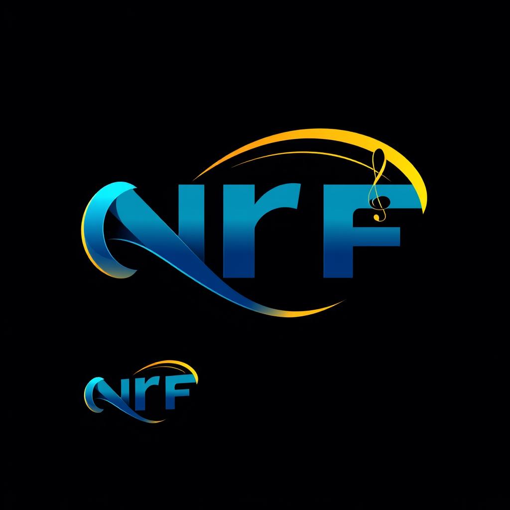 Design a modern and sleek logo for the business named 'NRF'