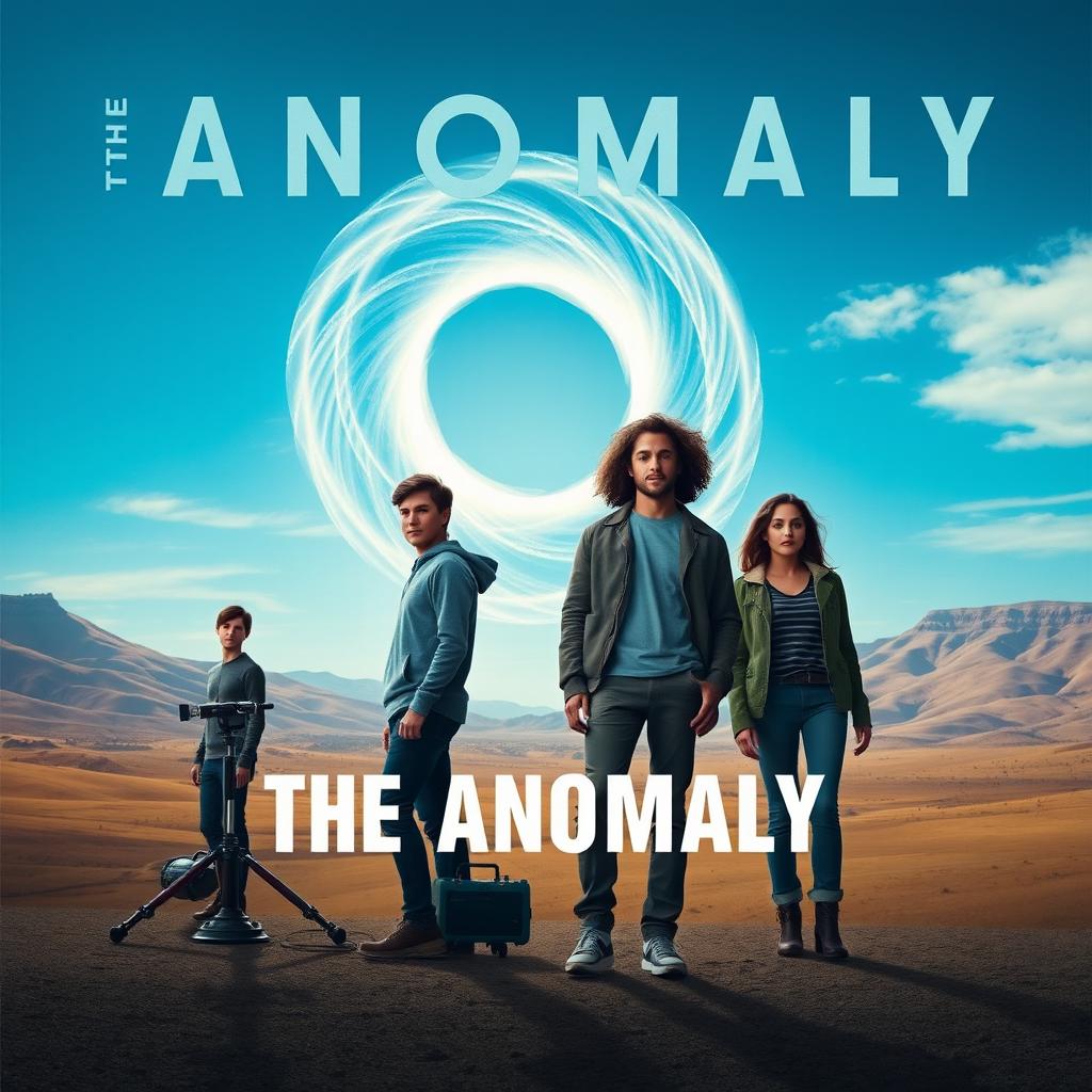 A dramatic movie poster for the film titled 'THE ANOMALY'