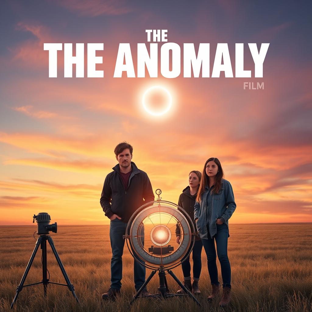 An intriguing movie poster for the film titled 'THE ANOMALY'