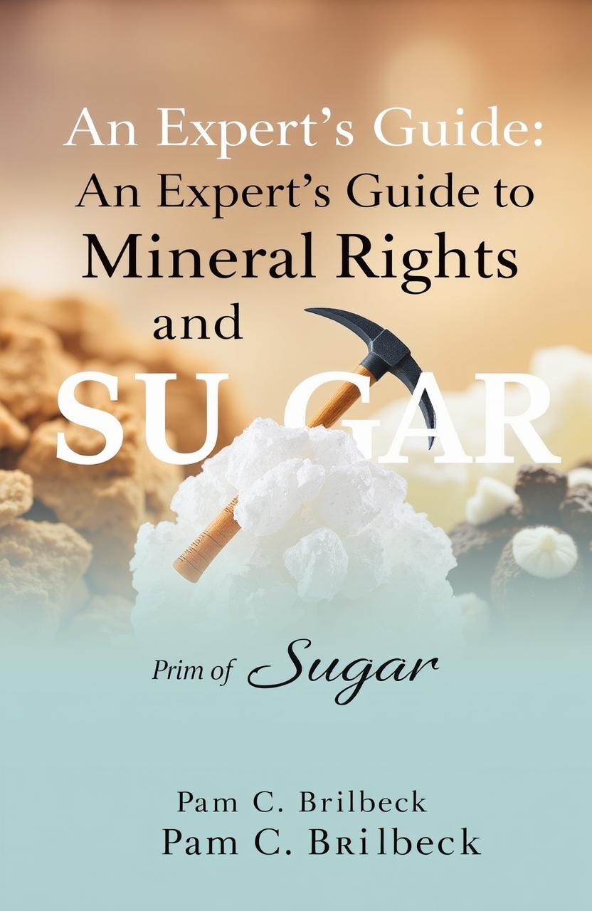 A beautifully designed book cover for 'An Expert’s Guide to Mineral Rights and Sugar' by Pam C