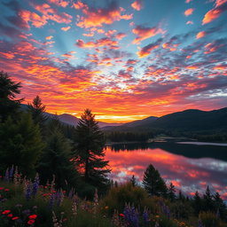 A stunning digital artwork showcasing an ideal example of a Lightroom effect, featuring vibrant colors, enhanced contrast, and beautifully illuminated subjects