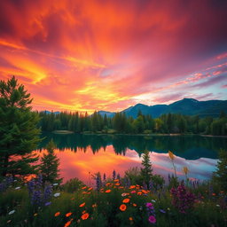 A stunning digital artwork showcasing an ideal example of a Lightroom effect, featuring vibrant colors, enhanced contrast, and beautifully illuminated subjects