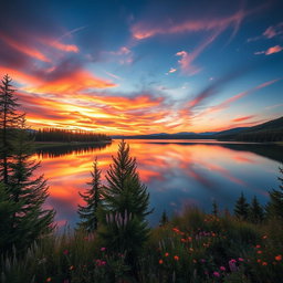 A stunning digital artwork showcasing an ideal example of a Lightroom effect, featuring vibrant colors, enhanced contrast, and beautifully illuminated subjects