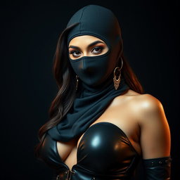 A captivating image of a sexy Indian girl dressed in a stylish mistress outfit that exudes confidence and allure