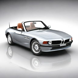 This is a high-quality digital rendering of a unique automobile, an amalgamation of a 2004 BMW Z4 and a 1980 BMW 323i