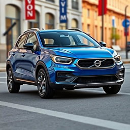 A Fiat Ritmo designed with Volvo styling cues, featuring a sleek and modern blue exterior