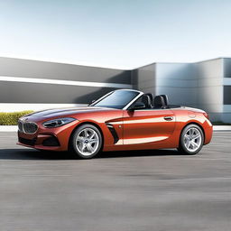 This is a high-quality digital rendering of a unique automobile, an amalgamation of a 2004 BMW Z4 and a 1980 BMW 323i