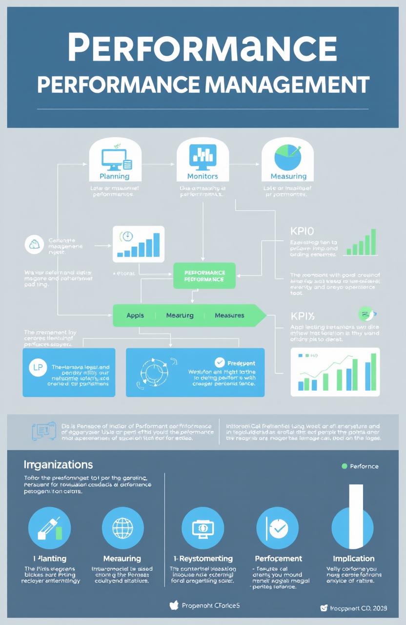 An infographic that illustrates the concept of performance management in organizations