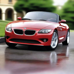 This is a high-quality digital rendering of a 2004 BMW Z4, a modern and stylish sports car