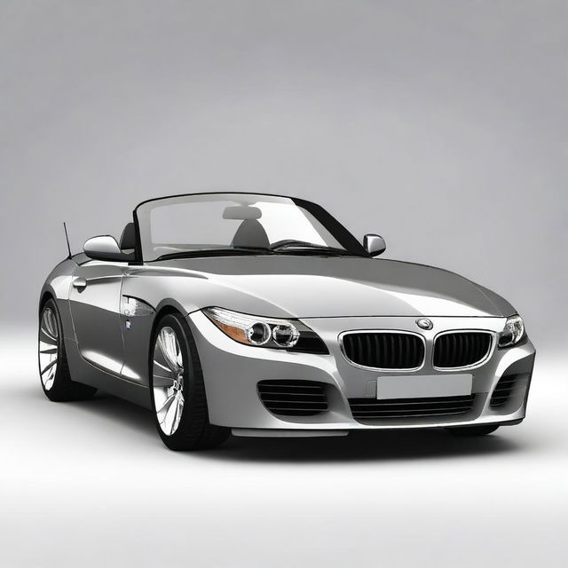 This is a high-quality digital art of a 2004 BMW Z4, a sleek, modern sports car