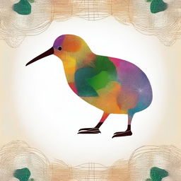 A creatively designed image of a Kiwi bird, where the body of the bird is formed by a detailed map of New Zealand