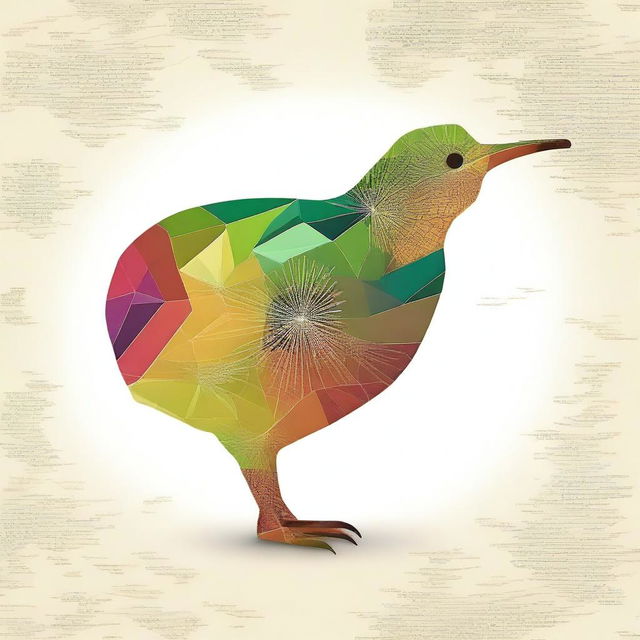 A creatively designed image of a Kiwi bird, where the body of the bird is formed by a detailed map of New Zealand