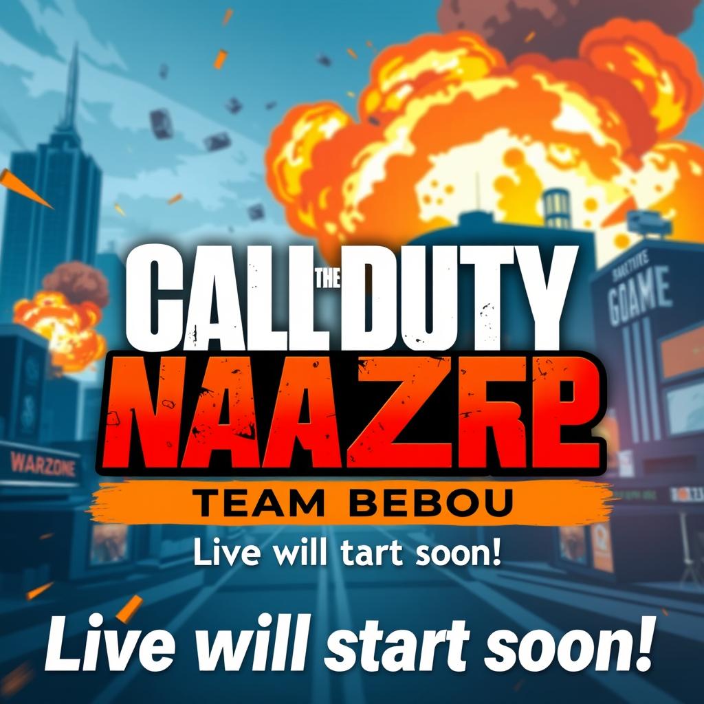 A vibrant and dynamic gaming live streaming thumbnail