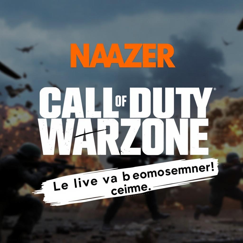 Une image d'attente captivante pour le début d'un live streaming de jeu, mettant en avant Call of Duty Warzone