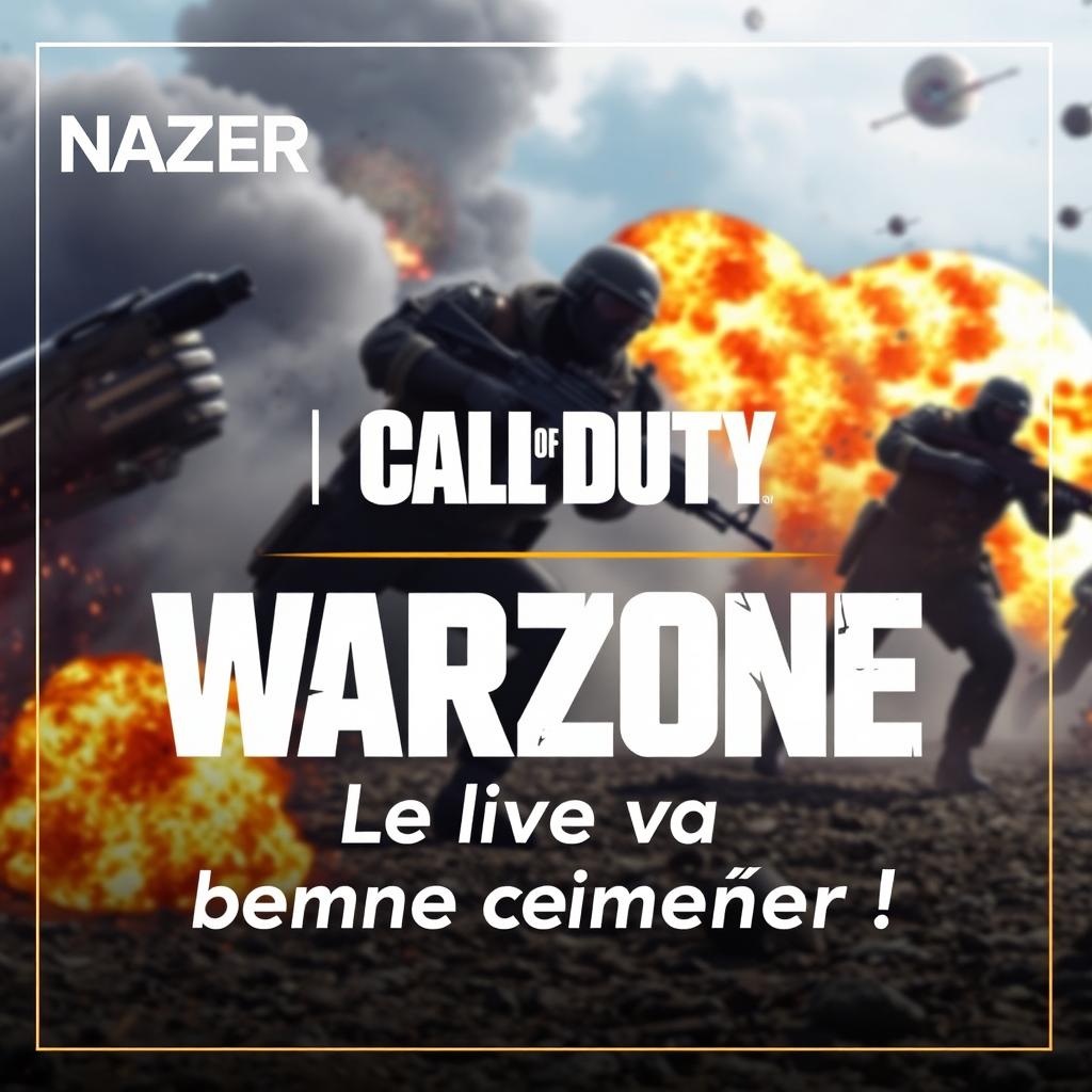 Une image d'attente captivante pour le début d'un live streaming sur Call of Duty Warzone