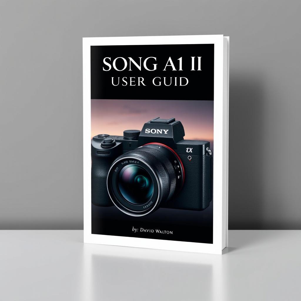 An elegant and informative cover design for the photography user guide titled 'SONG A1 II USER GUIDE' by David Walton
