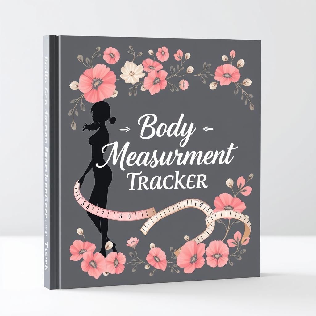 A beautifully designed body measurement tracker book cover