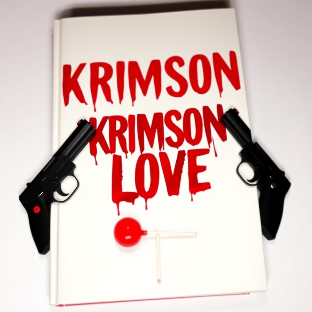 A striking book cover design featuring a dominant color scheme of white, red, and black