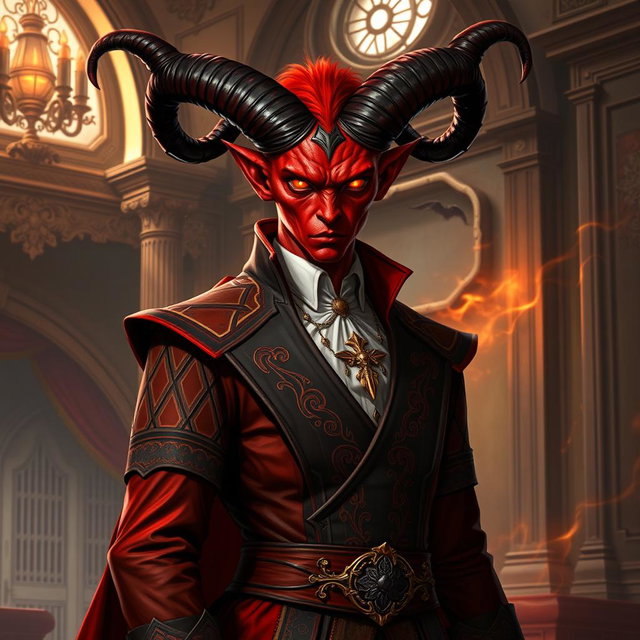 Noble Hellfire Tiefling in Waterdeep