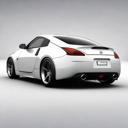 Render a Nissan 350Z sports car in a dynamic stance, viewed from the side.