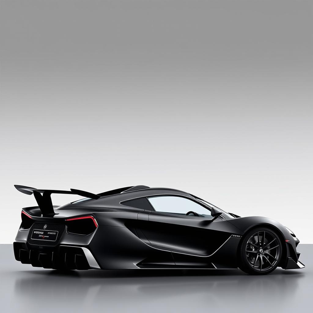 A captivating side profile of a high-performance sports car, emphasizing its sleek design and advanced bodywork