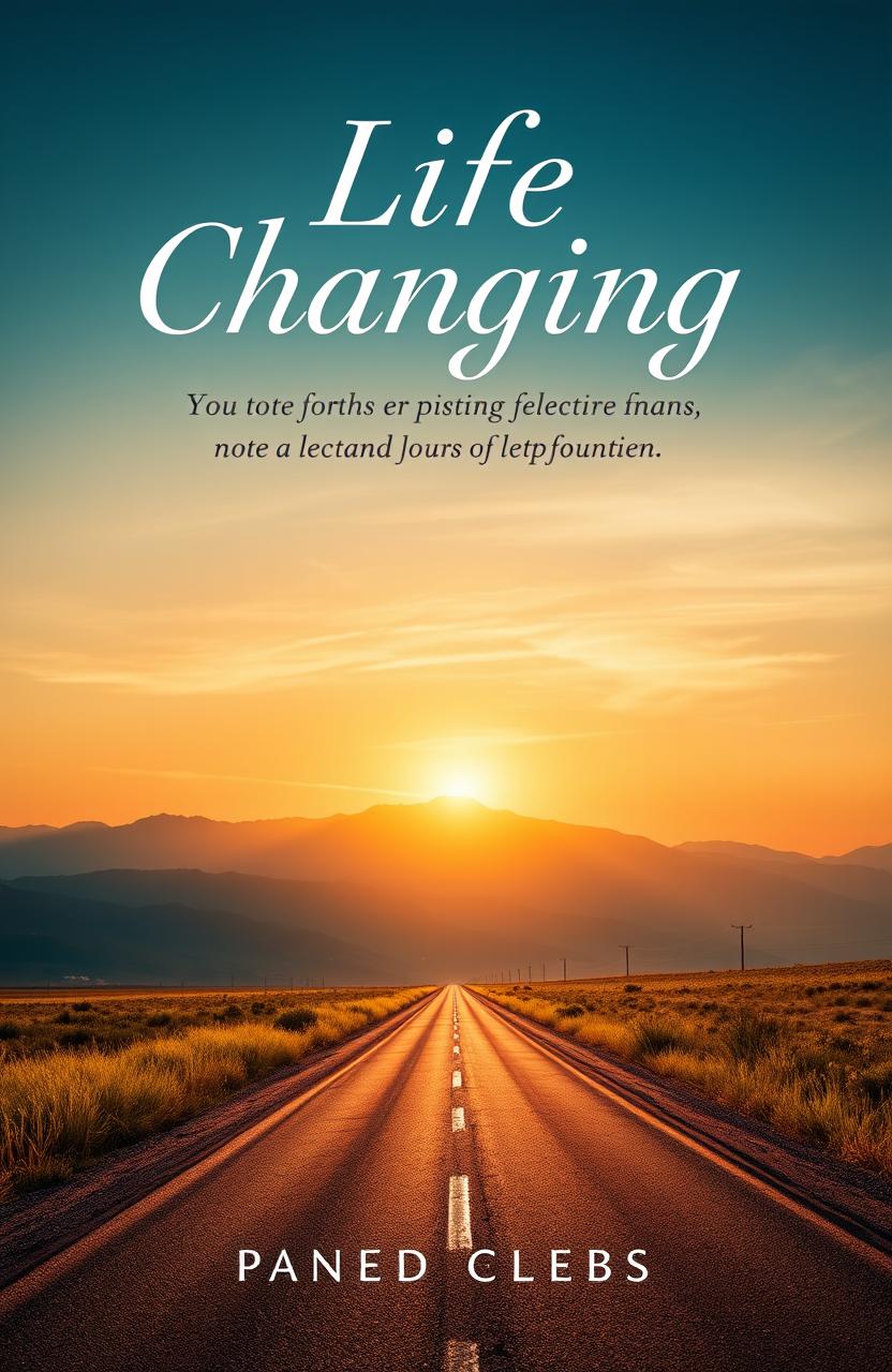 A captivating book cover design for a Kindle ebook titled 'Life Changing'