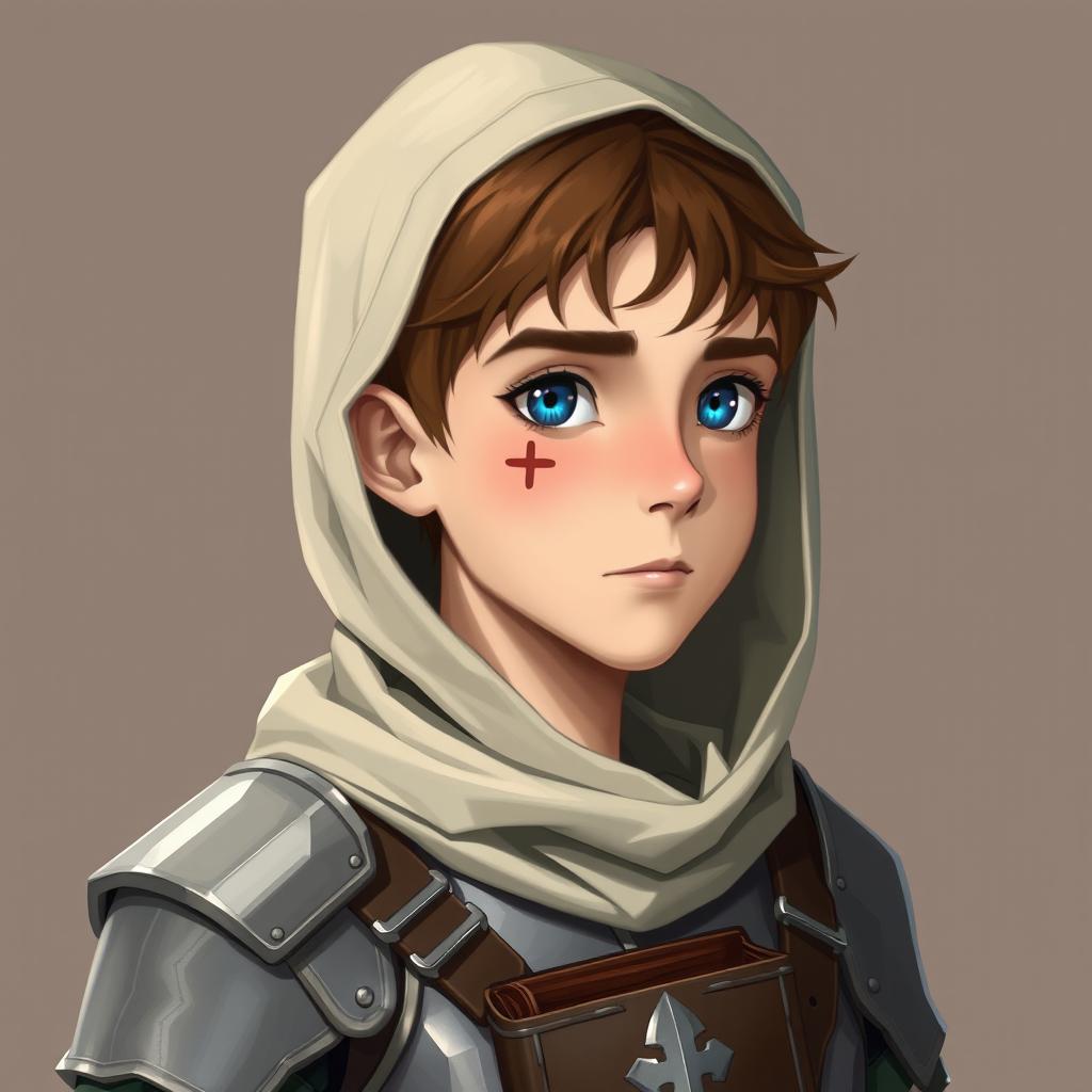 A young man of medium height (1