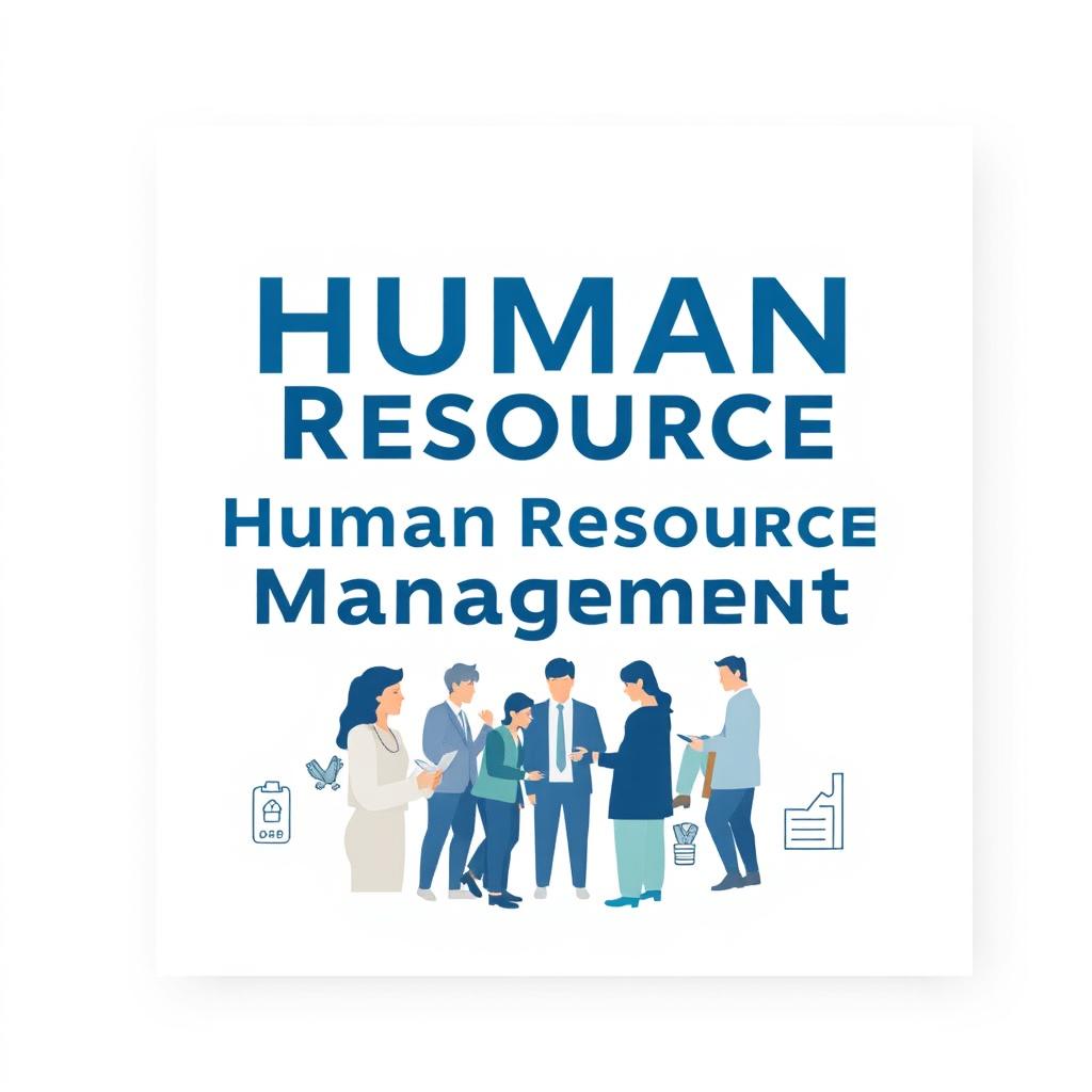 A professional and visually appealing cover page design for a Human Resource Management report
