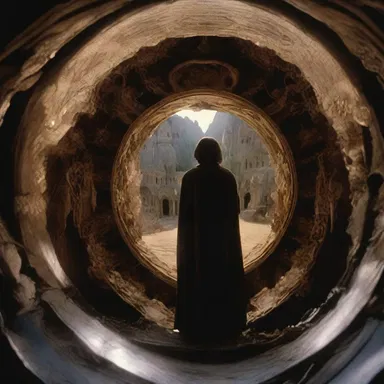 The anamorphic lens created a magical, distorted perspective in the fantasy film.