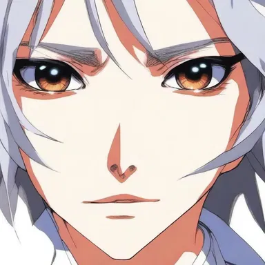 The anime character's eyes were drawn in an anamorphic style, giving them a disproportionate and exaggerated appearance.