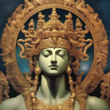 According to mythology, the deity had the ability to perceive the world through an anamorphic vision, allowing them to see beyond human perception.