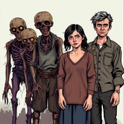 A family portrait featuring a father, mother, and their teenage son positioned on the right side of the image