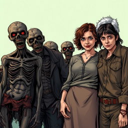 A family portrait featuring a father, mother, and their teenage son positioned on the right side of the image