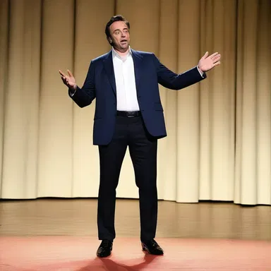 The comedian used an anamorphic punchline, distorting the audience's expectation and generating laughter.