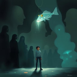 A surreal and emotional illustration representing the themes of self-discovery, chaos, and individualism from the lyrics