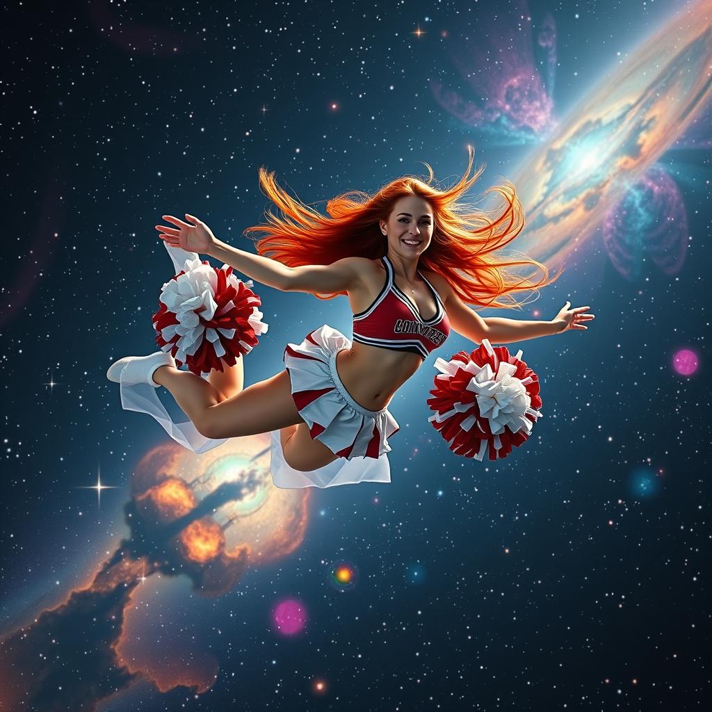 Cheerleader in Space: A Cosmic Journey of Grace and Freedom