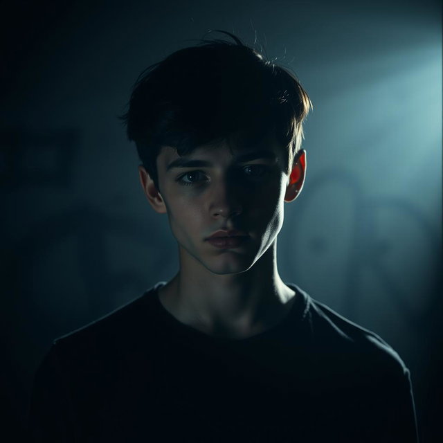 A moody portrait representing the themes of self-discovery and inner turmoil reflected in lyrics