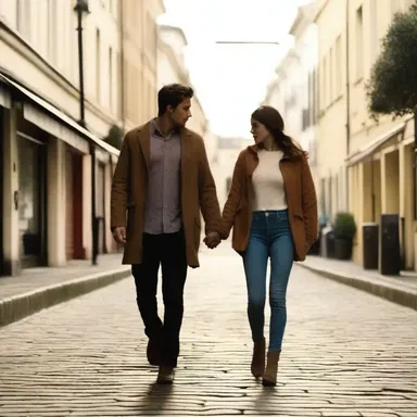 In the romantic movie, the main characters experience an anamorphic journey, where their relationship develops and changes over time.