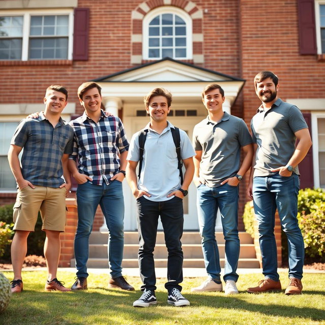 Pledge with Pride: A Cheerful Fraternity Scene