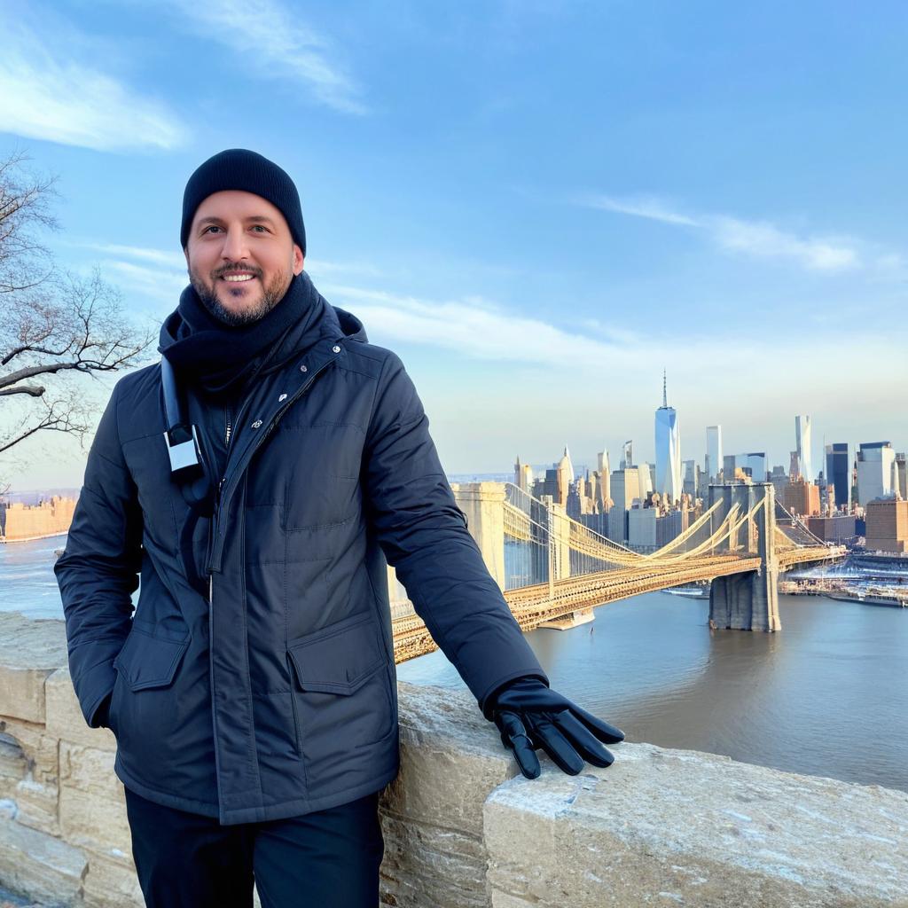 Modify a picture with new York background