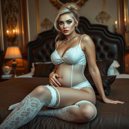A stunning photographic image featuring a beautiful young woman who embodies both sweetness and sensuality